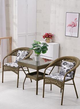 花园凉亭桌椅组合合34418阳台藤椅三件休闲户外套院藤椅茶庭几组