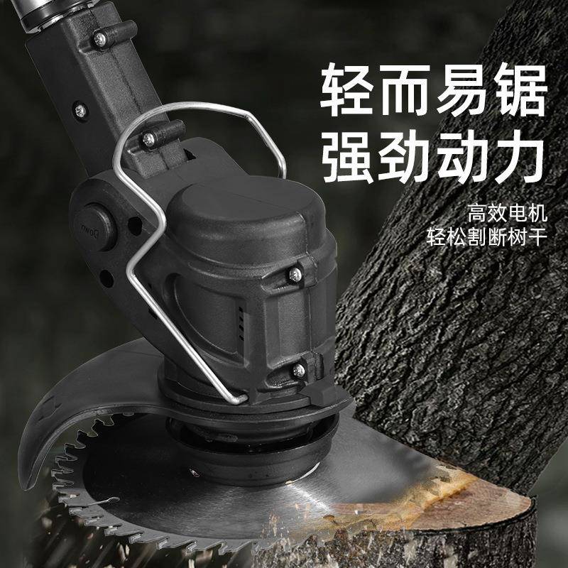 跨境锂电割草机小型家用便携式除草机手持园林修剪电动打草机