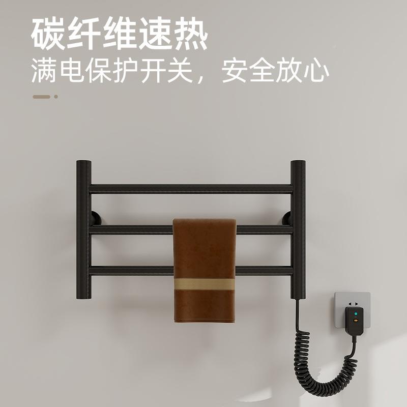境s31销家用浴室免打热不锈钢电热毛巾架恒温加热毛孔巾杆置物跨
