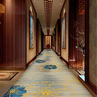 酒店走廊地毯4米宽800克涤纶印花满铺地毯通道过道走道地毯