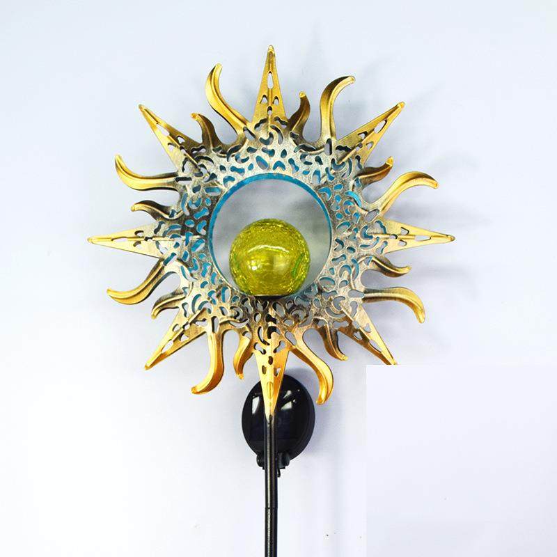 太阳能草坪灯户外庭院插地露营灯LED火焰太阳月亮铁艺景观装饰灯,家装灯饰光源,草坪灯,淘宝优惠券,粉丝福利购,淘宝优惠卷