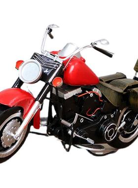 复车古铁皮摩托仿真模型家装888居饰品意摆件橱窗陈列摄影创道具