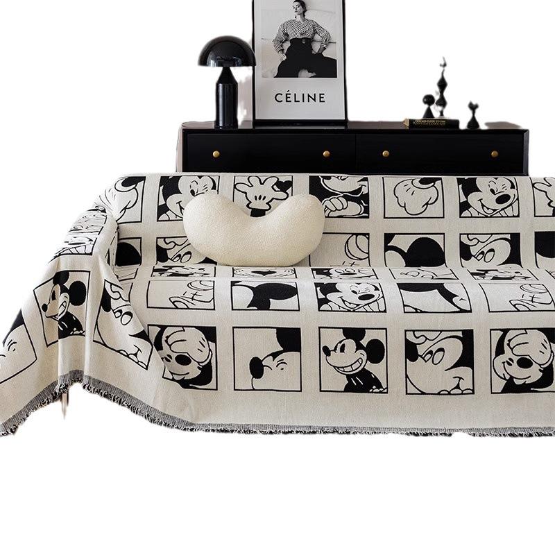 巾hyfs-米轻奢高级感发沙布雪尼尔四季通用防猫盖抓法式网红沙发