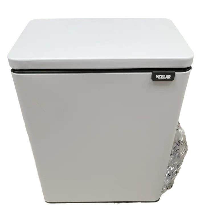 VEELAR厨房垃圾桶挂式家用2024新款免弯腰小号厨余带盖壁挂不锈钢