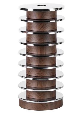 轻奢摆件层叠金属仿实木烛台花器样板间家居售楼部展厅花瓶装饰品