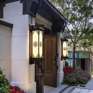 壁灯新中式户外防水别墅大门过道接电款阳台门灯庭院室外院子墙灯