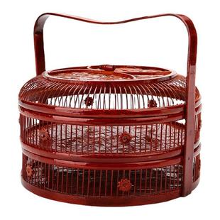 中秋节装月饼的竹篮子礼盒竹篮子包装送礼佳品DIY手工编织