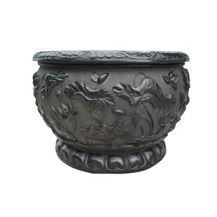 石雕鱼缸花盆青石仿古石缸荷花石盆庭院石头养鱼圆盆招财水缸摆件