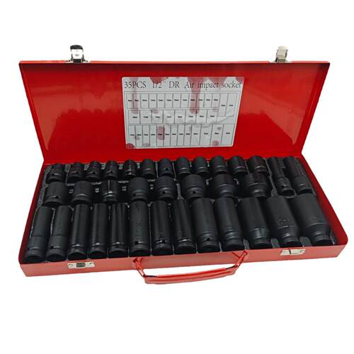 35件小风炮套筒1/2重型加厚加长旋具电动扳手工具六角套筒套装