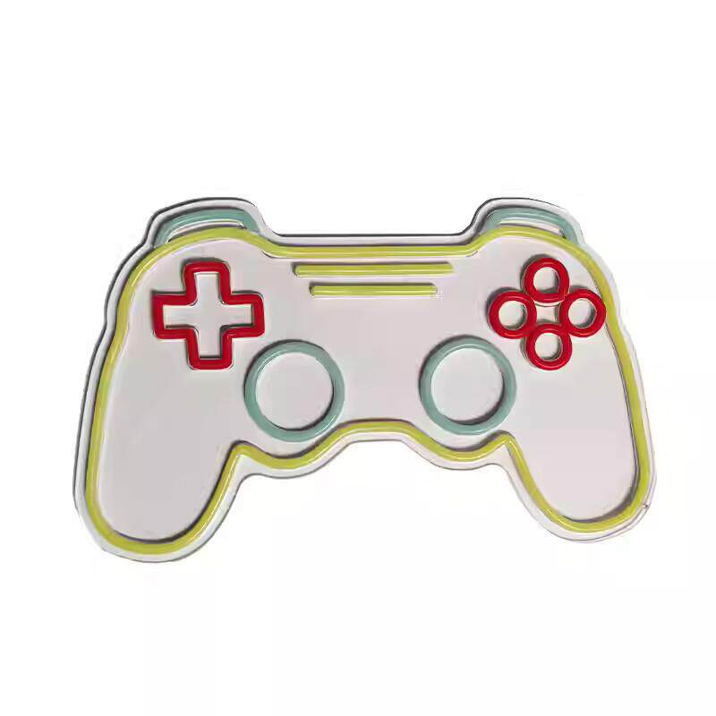 霓虹灯定做游戏机手柄背板LED创意标识广告氛围装饰灯厂家