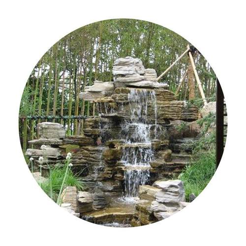 灵璧千层石料景观石绿化园林造景施工大小型假山瀑布流水千层石