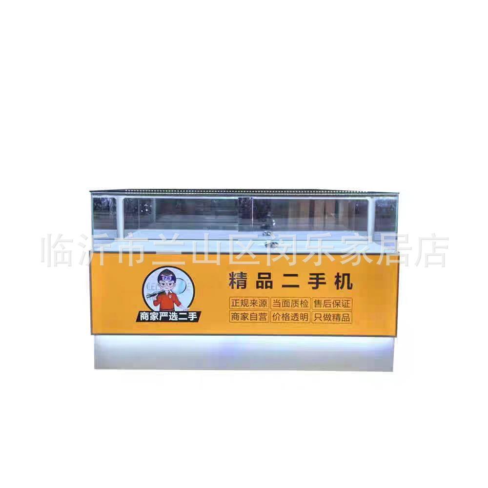 新款手机柜台展示柜靠墙玻璃柜台商用珠宝饰品转角柜手机展柜厂家