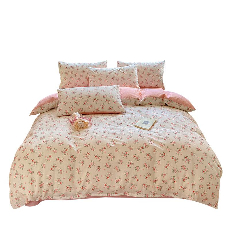 202三春季小QYF全棉清新纯棉件套南通家5纺四床上用品全棉床单被