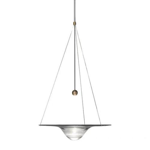 轻奢水滴形玻璃吊灯餐厅吧台灯极简艺术展酒店中庭玄关楼梯飞碟灯