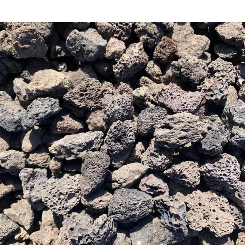 工厂供应多孔火山岩园艺垫底拌土灰白色浮石水族滤材造景轻石