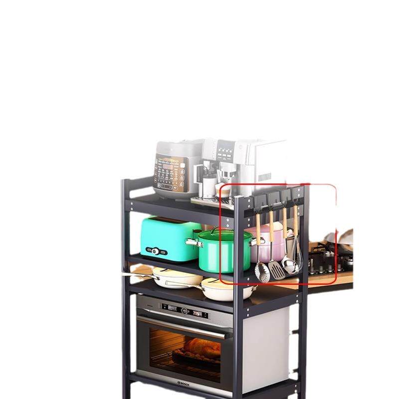 三层厨房微波炉置物架落地多层大尺寸嵌入式烤箱洗碗机收纳架带轮