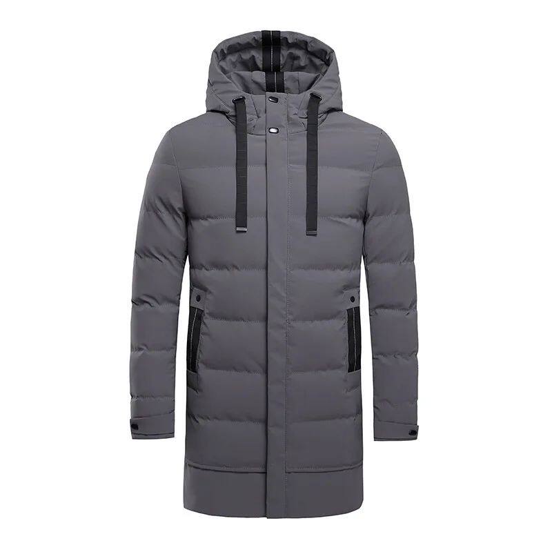 WINTER THICK WARM JACKET MEN OVERSIZED LONG COTTON PARKA PUF