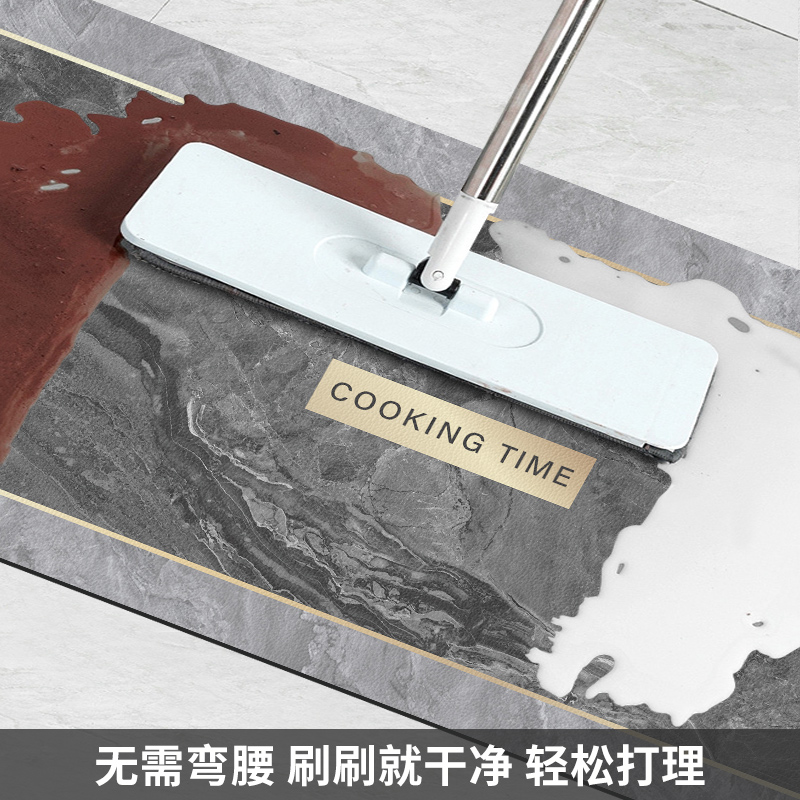 厨房地垫防滑防油脚垫家用防水耐脏垫子可擦免清洗硅藻泥吸水地垫