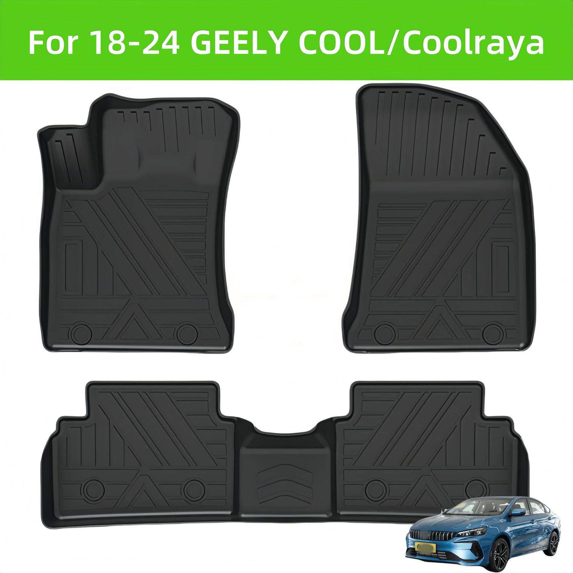 For 18-24 Geely Coolray TPE Car Floor Mat Waterproof Carpet