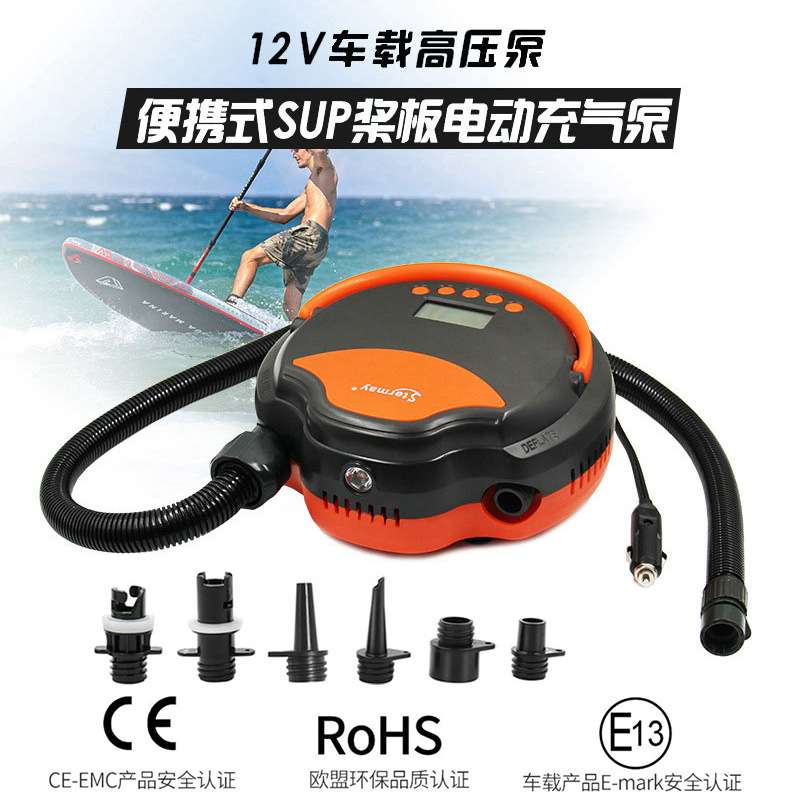 2023款22psi车载高压充气泵sup冲浪浆板冲锋舟露营帐篷床垫HT723