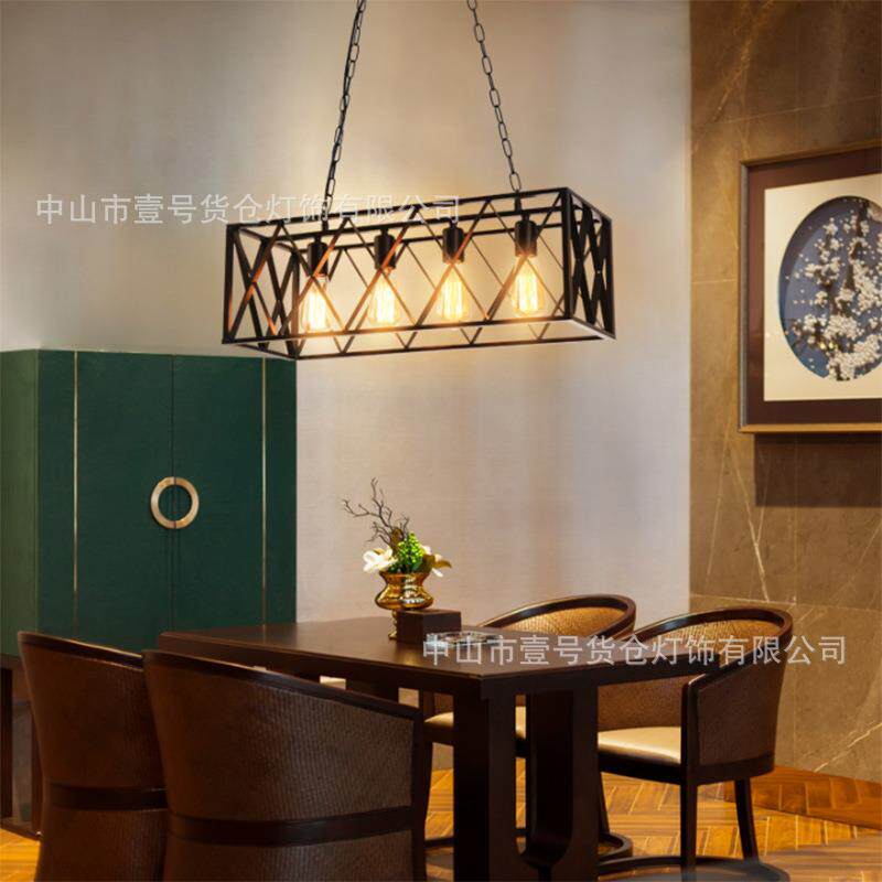 美式吊灯复古吧台灯主题餐厅火锅店网咖服装店创意个性loft灯具
