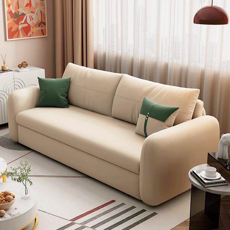 小户型省空间多功能一体折叠伸缩奶油风沙发床两用1米5宽超划算