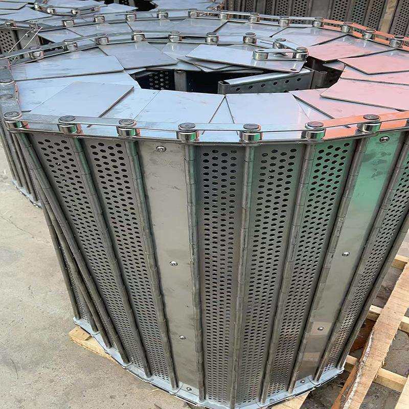 提升输送机工业链板爬坡上料机重型链板提升机加厚不锈钢板链线