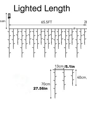 供应F5LED冰条灯灯串1280灯低压防水婚庆装饰户外灯串