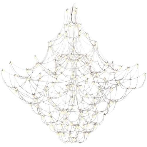 复式楼别墅LED萤火虫吊灯大气后现代创意轻奢客厅餐厅楼梯水晶灯