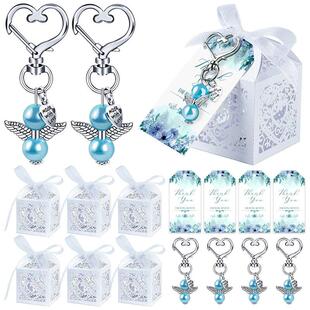 守护天使钥匙扣套装感恩节布置道具套装婚礼新娘送礼会洗礼答谢礼