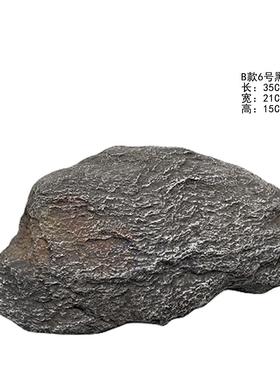 景观石头棕色假山石PU泡沫石头酒店园林工程火山石仿真黑山石