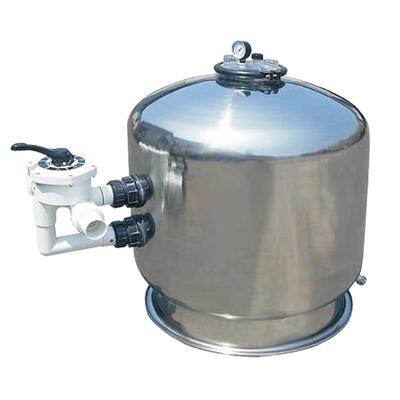 04侧式不锈钢沙缸泳池过滤器砂缸循环水处理设备石英沙过滤器