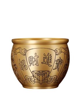 黄铜招财进宝本色黑色拉丝工艺送亲戚长辈商务家居创意摆件