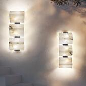 户外壁灯仿云石别墅大门口人体感应墙壁灯室外洗墙灯庭院灯现货