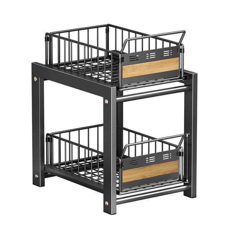 厨房下水槽置物架调料碗碟抽拉式拉篮水池收纳架橱柜拉篮分层架子,厨房/烹饪用具,抹布架/厨房清洁收纳架,淘宝优惠券,粉丝福利购,淘宝优惠卷
