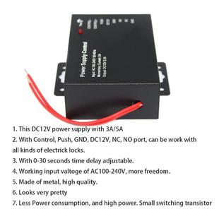 宽电压电源AC100-240V门禁电源DC12V5A磁力锁门禁系统机控制器