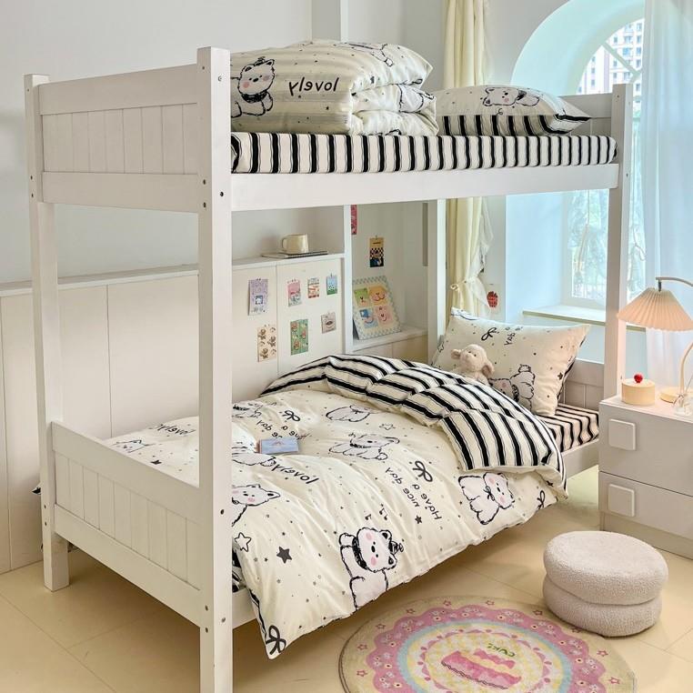 卡通全棉学寝生宿舍三件开学室套单人上用品纯棉床单MXJF-全被床