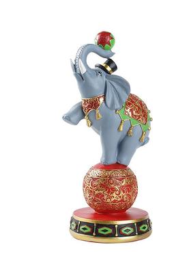 新品马戏团大象摆件家居客厅酒柜电视柜玄关装饰品树脂工艺品