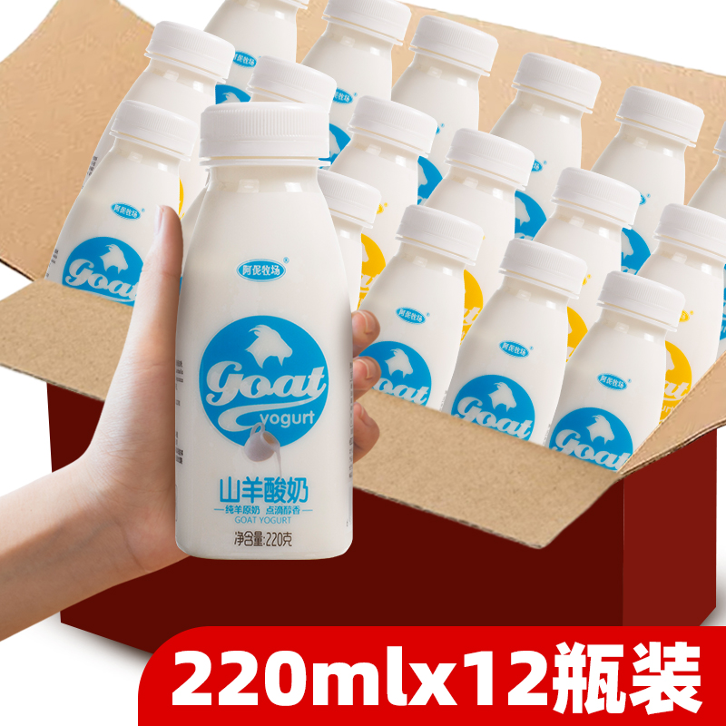 云南特产牛奶山羊酸奶生牛乳发酵瓶装早餐风味饮品酸牛奶营养早餐