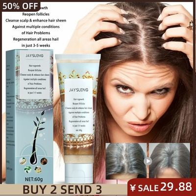 Hair regrowth reopen follicles cleanse scalp enhance l sheen