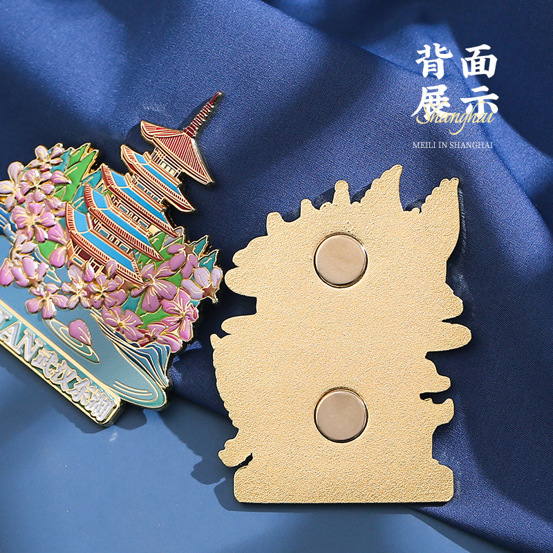 新品湖北省博物馆文创冰箱贴磁铁 熊猫纪念品黄鹤楼武汉大学重庆