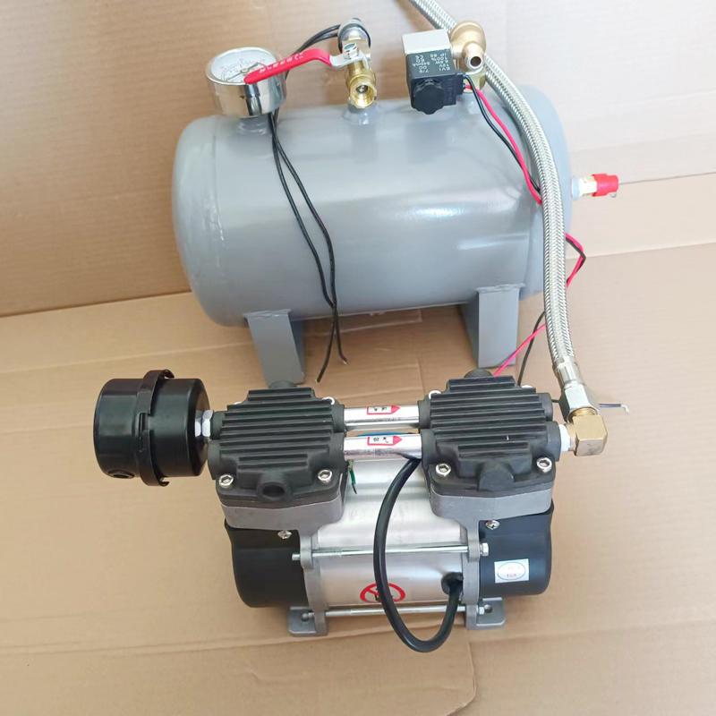 可携式小型直流空压机低噪静音无油打气机真空压缩压头12V24V48V6