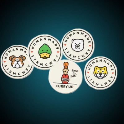 现货Human made Felt Coaster Set 老虎狗鸭子卡通动物 毛毡杯垫