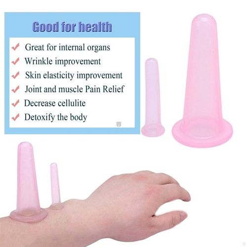 2pcs/set Silicone jar vacuum cupping cans for body face