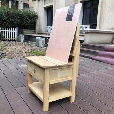 美术生专用木质绘画桌画架画椅一体可升降实木可调节画凳画板儿童