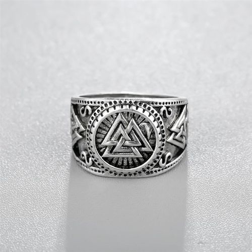 Kinitial Odin Symbol Norse Viking Runes Rings For Men Runic