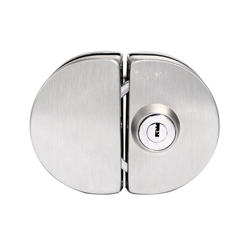 不锈钢玻璃门锁免钻孔单门双门办公室拉门店铺插销门锁插锁