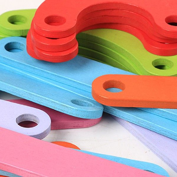 Animal Wooden Geometric Column Set Digital Letter Number