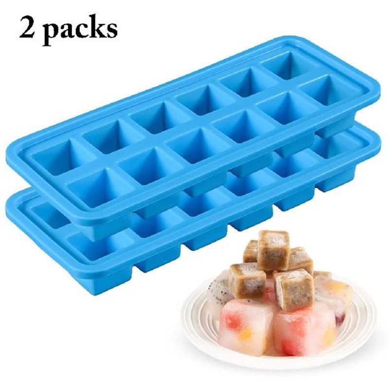 2pcs 12 Grids Silicone Square ape Ice Cube Mold Candy