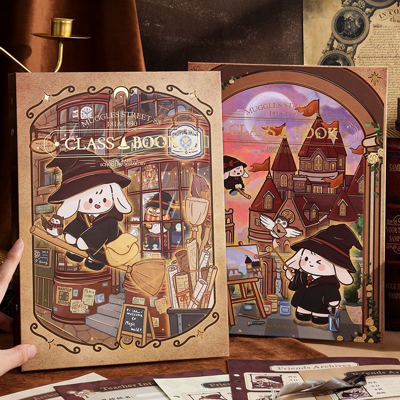 复古卡通同学录哈利兔精美留言本小学初高中毕业纪念册青春回忆录